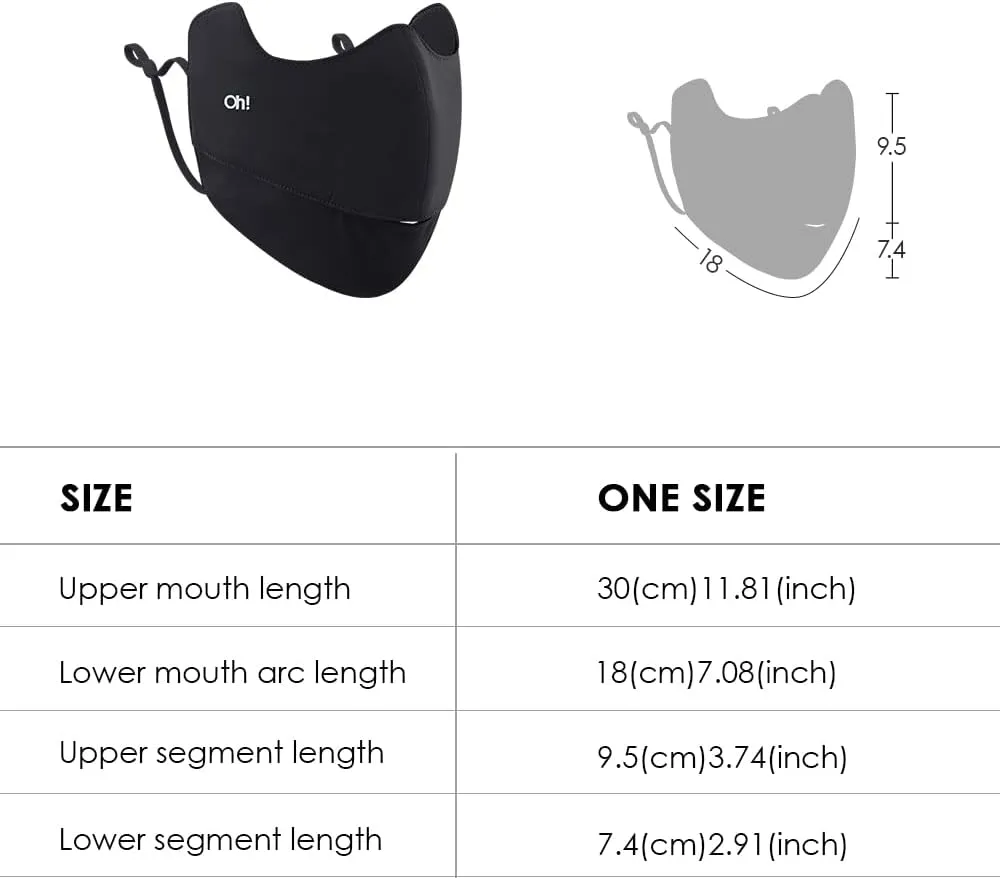 Sun Protection UPF 50  UV Face Cover Summer Face Mask Neck Gaiter with Ear Loops SLN3M308