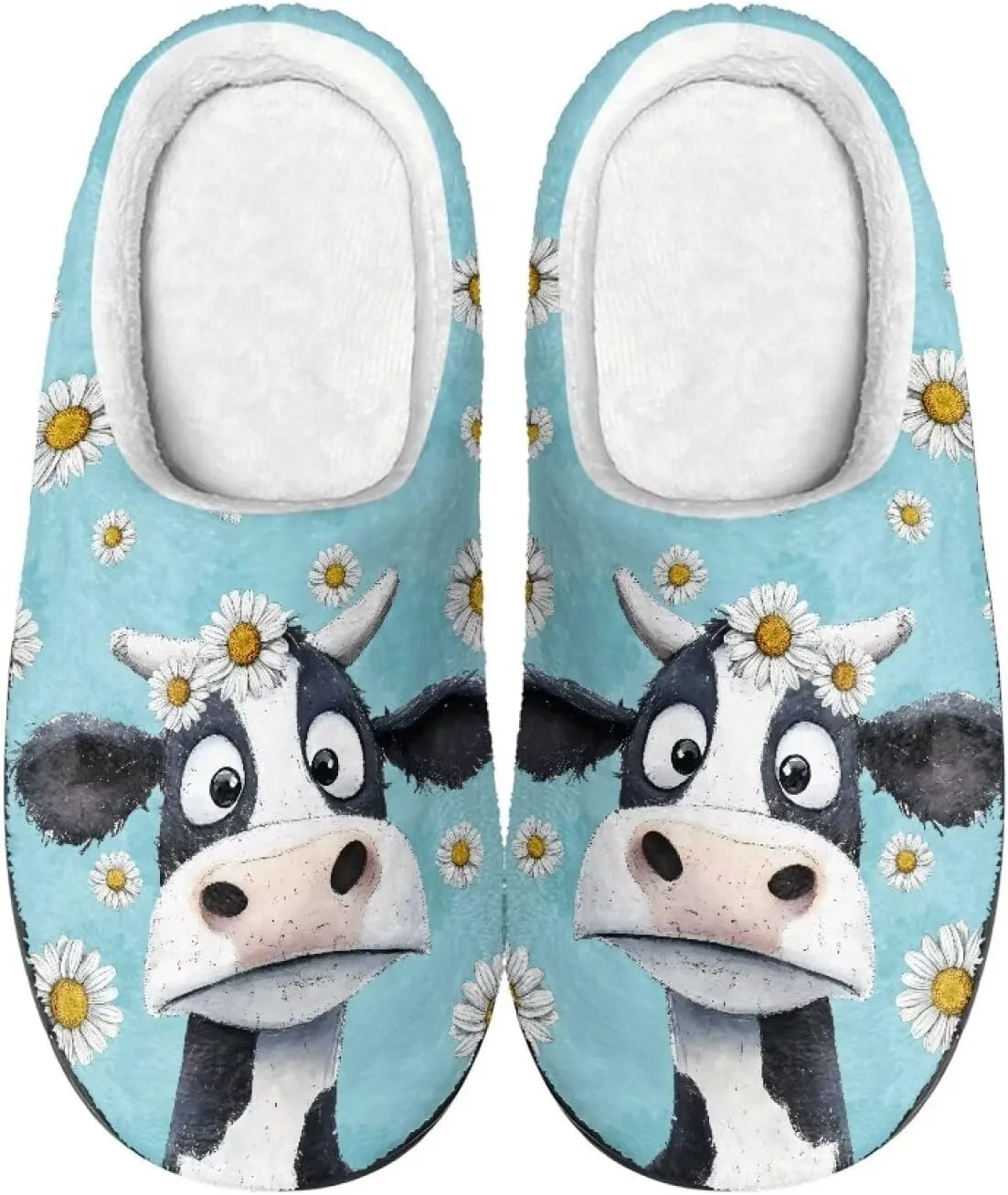 Suobstales Men Slippers Indoor Outdoor House Shoes Slip On Fall Winter Warm Bedroom Slippers for Women