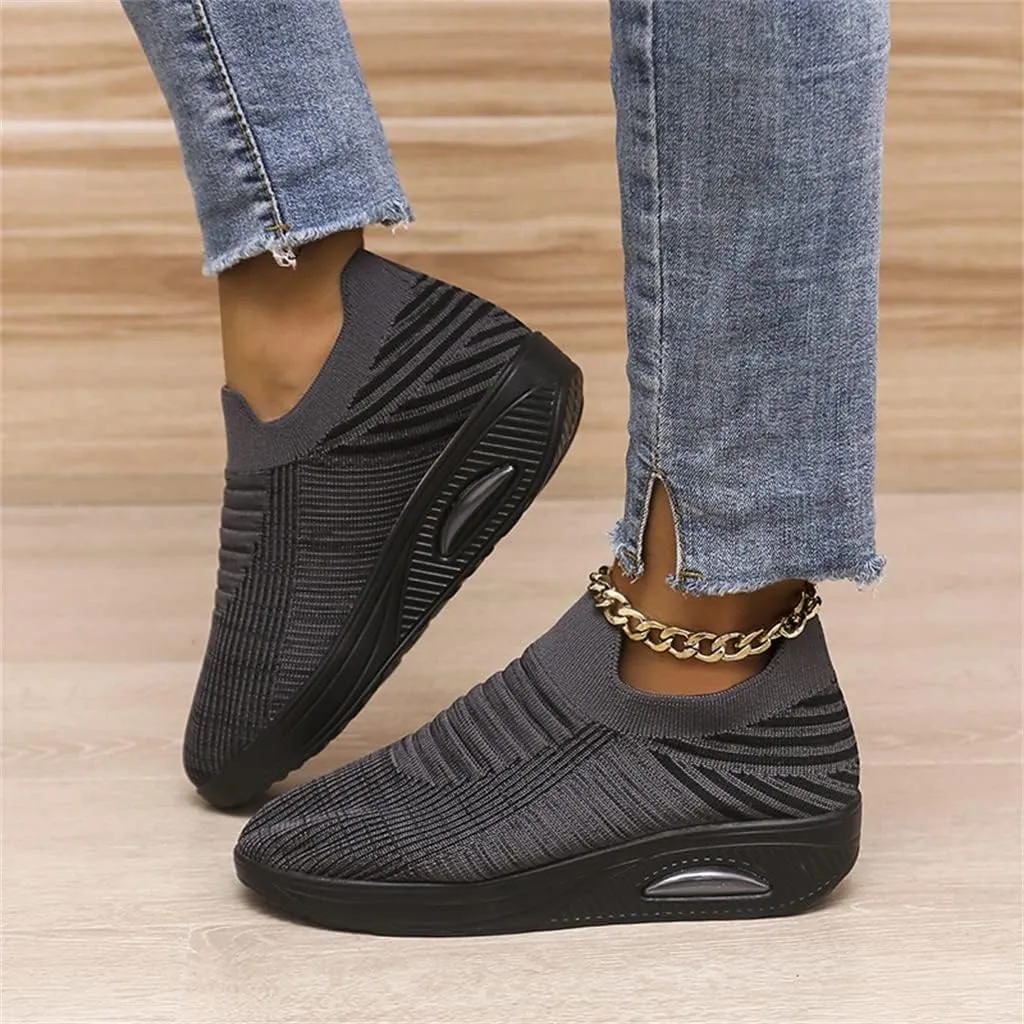 Super Soft Women's Walking Shoes, Mesh Slip On Air Cushion Lady Girls Modern Easy Shoes