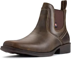 SUREWAY Cowboy Boots for Men - Square Toe Mens Western Slip on Boots, Slip Resistant Country Boots, Durable Comfortable, Old West Style Casual/Work/Dress Shoes