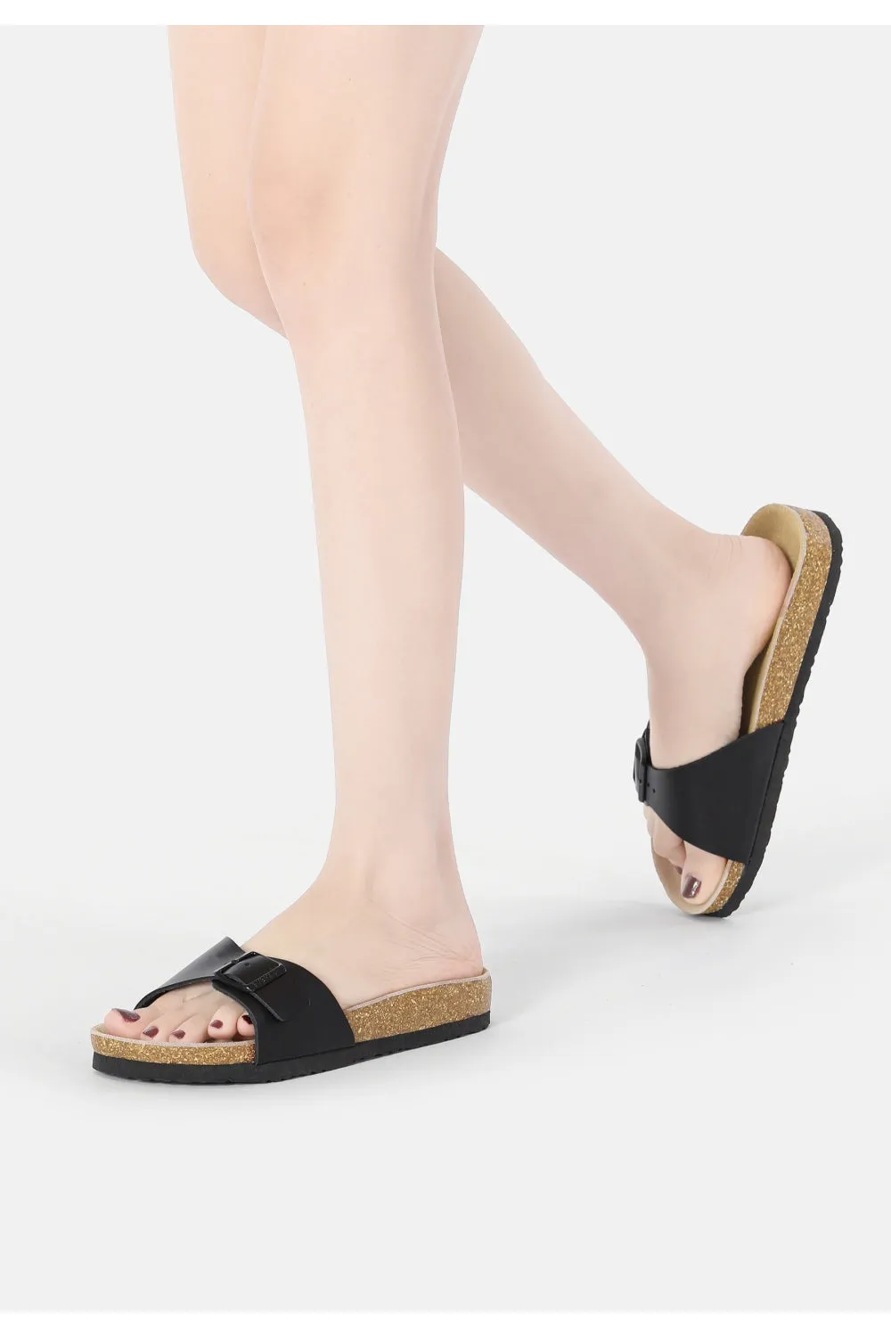 Swan Leather Easy Slip-On Sandals