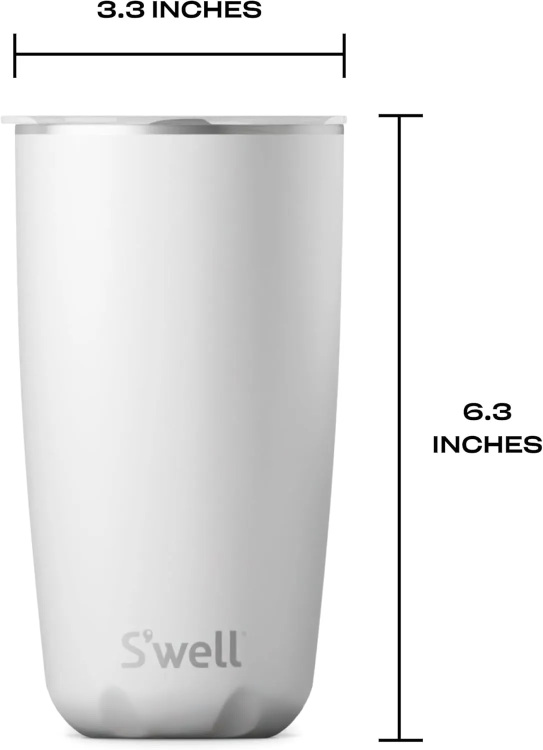 S'well Stainless Steel Tumbler with Slide-Open Lid, 18oz, Moonstone, Triple Layered Vacuum Insulated Containers Keeps Drinks Cold for 12 Hours and Hot for 4, BPA Free