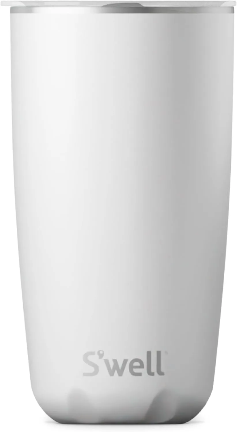 S'well Stainless Steel Tumbler with Slide-Open Lid, 18oz, Moonstone, Triple Layered Vacuum Insulated Containers Keeps Drinks Cold for 12 Hours and Hot for 4, BPA Free