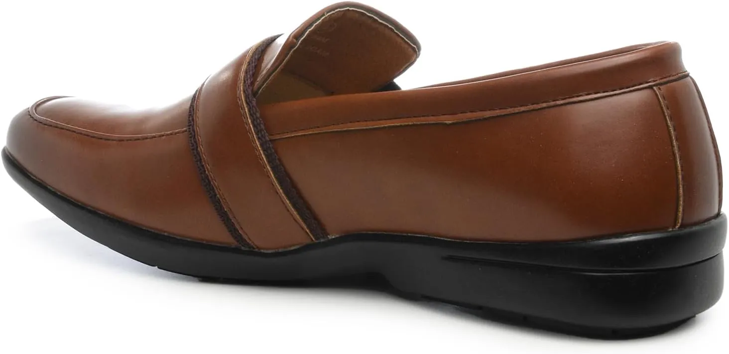 TAHARI Mens Loafers Easy Slip On Design for All Day Comfort with Front Strap