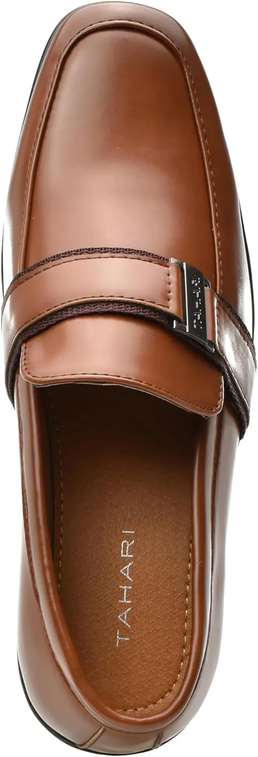 TAHARI Mens Loafers Easy Slip On Design for All Day Comfort with Front Strap