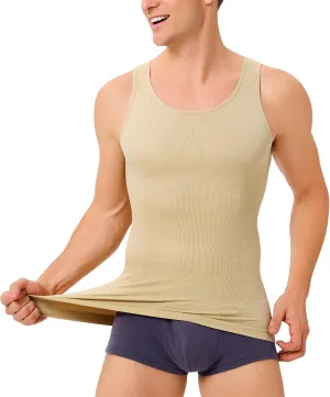 TAILONG Compression Shirts for Men Shapewear Slimming Body Shaper Waist Trainer Vest Workout Tank Tops Abdomen Undershirts