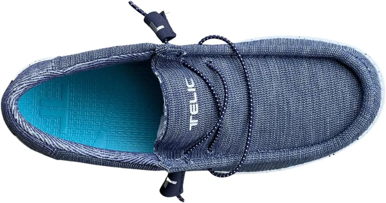 TELIC Men's Wave Slip-On Shoes - Lightweight, Breathable, Arch-Supporting, Easy On & Off - Great for Everyday Wear