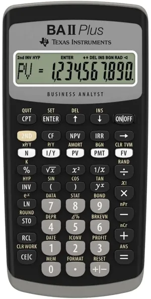 (Texas Instruments) Advanced Financial Calculator (BA II Plus)