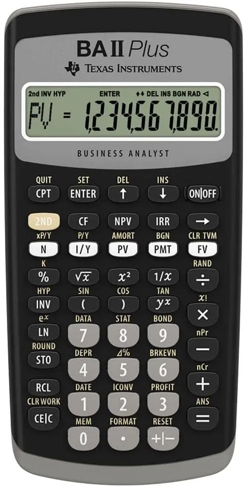 (Texas Instruments) Advanced Financial Calculator (BA II Plus)
