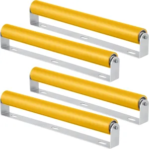 Therwen Boat Trailer Roller with Bracket Set Conveyor Rollers 1.5" Diameter Kayak Roller Metal Roller with Bracket for Transporting Raft Industrial Use