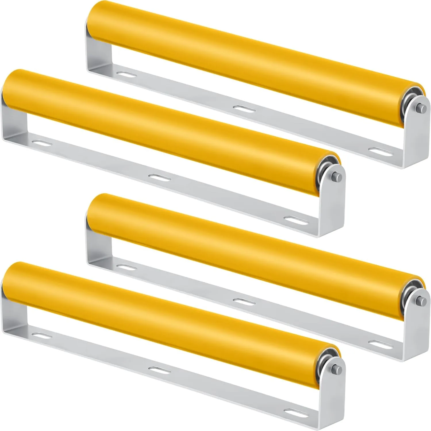 Therwen Boat Trailer Roller with Bracket Set Conveyor Rollers 1.5" Diameter Kayak Roller Metal Roller with Bracket for Transporting Raft Industrial Use
