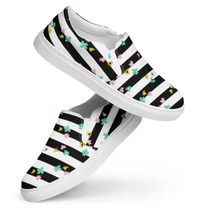 Thin Zebra - Women’s slip-on sneakers