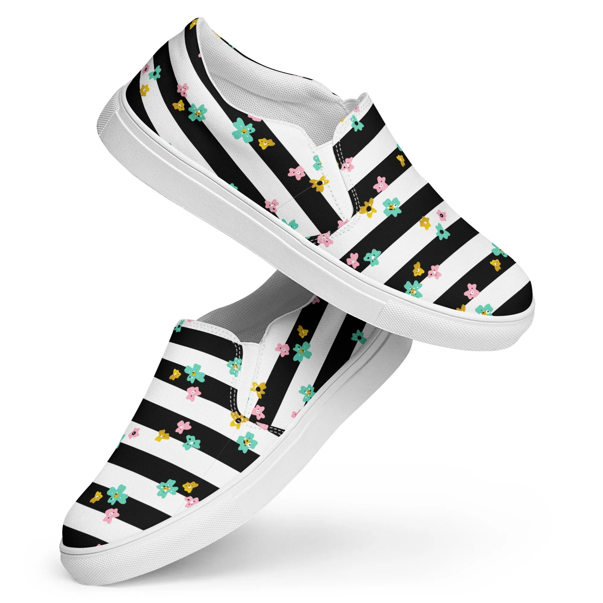 Thin Zebra - Women’s slip-on sneakers