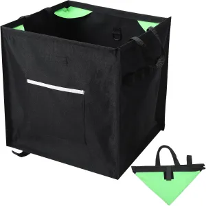 Throw Line Cube Bag - Easy Folding Arborist Throw Line Storage Portable Climbing Rope Organizer Box for Tree Work Outdoor Rope Accessories, Black