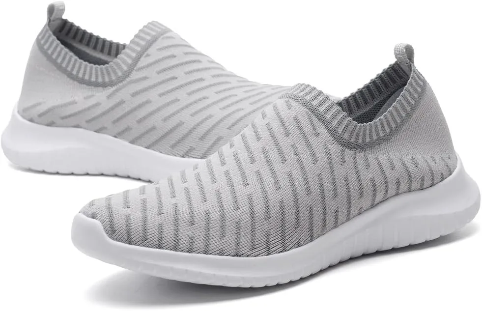 TIOSEBON Women's Athletic Walking Shoes Slip on Casual Mesh Soft Breathabale Sneakers