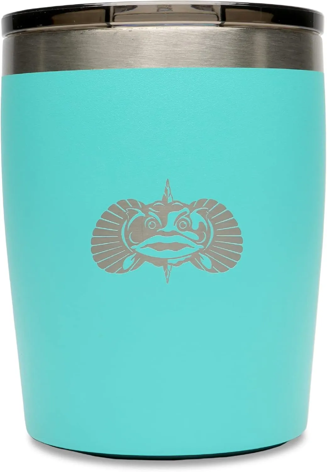 Toadfish Non-tipping 10oz Double Wall Insulated Stainless Steel Rocks Tumbler w/Easy Slide Lid - Teal