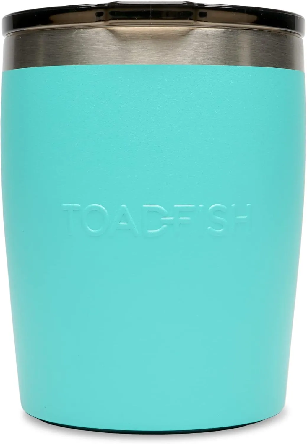 Toadfish Non-tipping 10oz Double Wall Insulated Stainless Steel Rocks Tumbler w/Easy Slide Lid - Teal