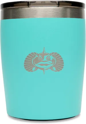 Toadfish Non-tipping 10oz Double Wall Insulated Stainless Steel Rocks Tumbler w/Easy Slide Lid - Teal