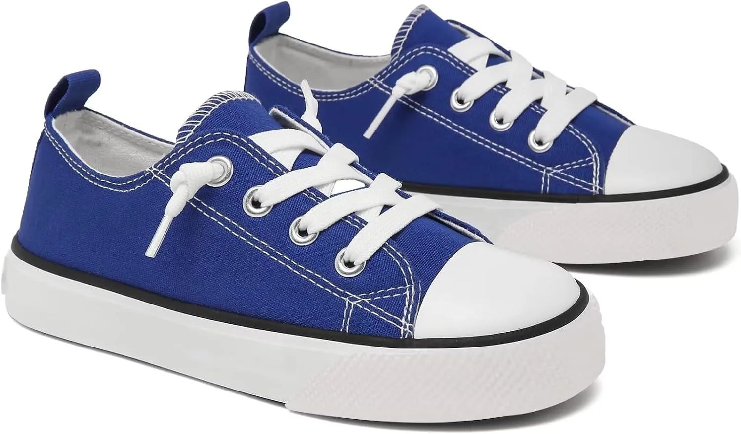 Toddler Little Kid Cushioned Canvas Shoes Slip On Sneakers Soft and Durable