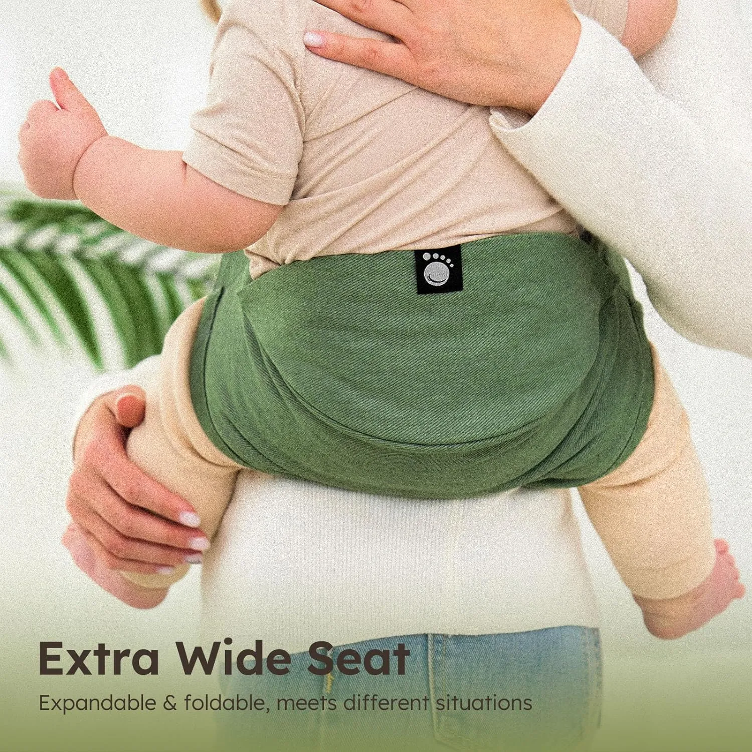 Toddler Sling Carrier, Premium Cotton, Expandable & Ergonomic, One Size Fits All, Ideal for 6-48 Months (11-44 lbs), Compact & Easy to Use, Pure Black