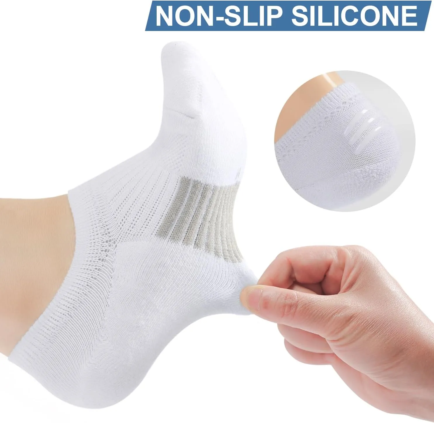 Toes Home No Show Socks Womens Cushioned Low Cut Athletic Hidden Liner for Sneakers Ankle Invisible Running Socks 4/6 Pairs