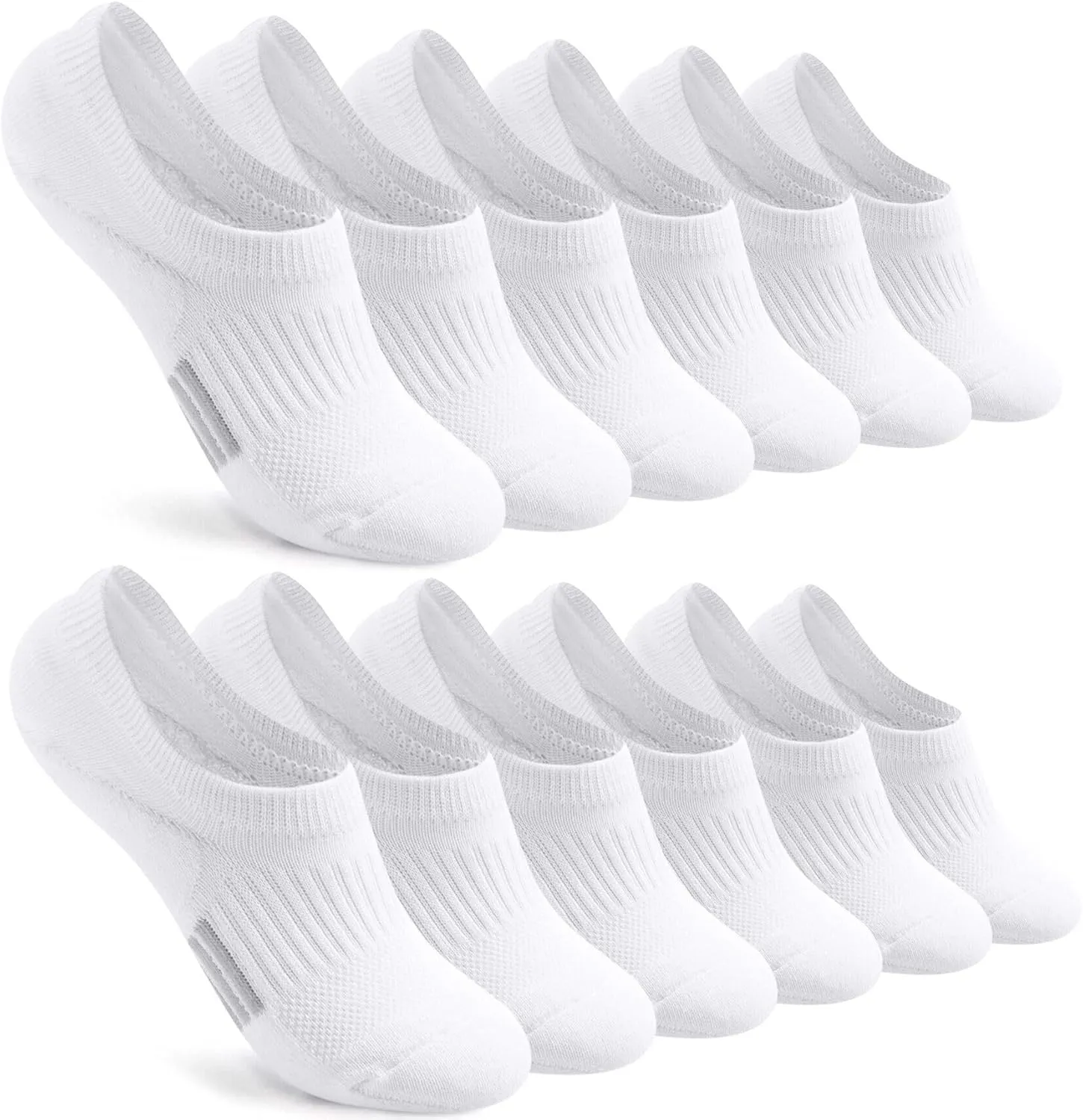 Toes Home No Show Socks Womens Cushioned Low Cut Athletic Hidden Liner for Sneakers Ankle Invisible Running Socks 4/6 Pairs