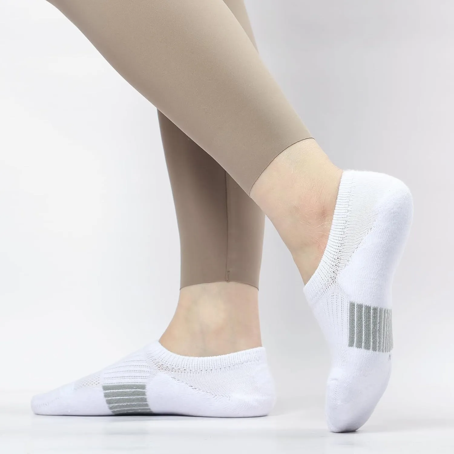 Toes Home No Show Socks Womens Cushioned Low Cut Athletic Hidden Liner for Sneakers Ankle Invisible Running Socks 4/6 Pairs