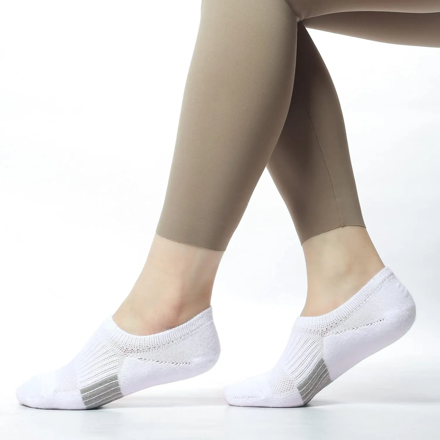 Toes Home No Show Socks Womens Cushioned Low Cut Athletic Hidden Liner for Sneakers Ankle Invisible Running Socks 4/6 Pairs