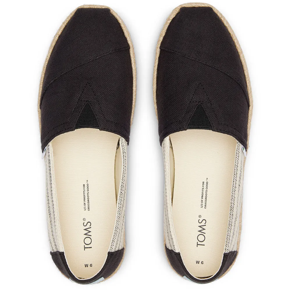 Toms Alpargata Rope Blk Rcl Ct Uni Strp Shoes