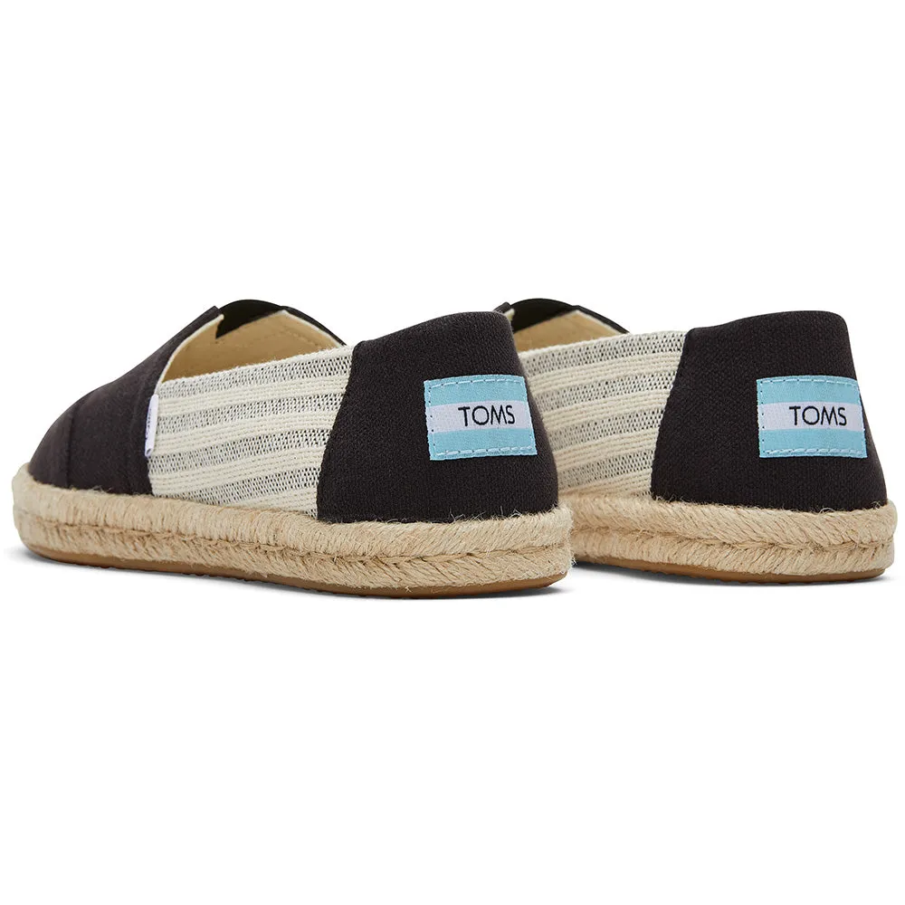 Toms Alpargata Rope Blk Rcl Ct Uni Strp Shoes
