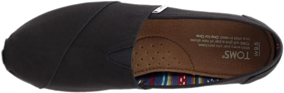 TOMS Womens Alpargata Geometric Slip On Flats Casual - Blue