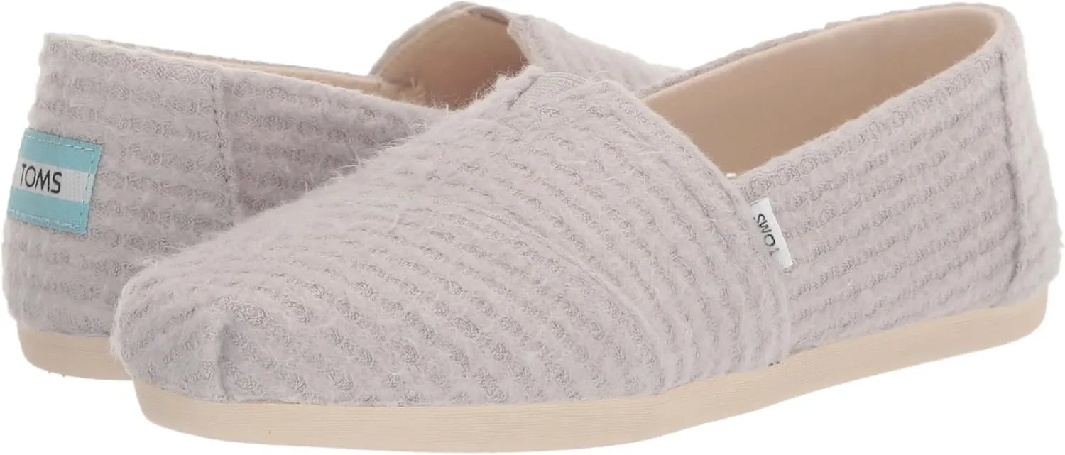 TOMS Womens Alpargata Repreve Slip On Flats Casual - Black