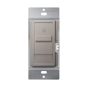 TOPGREENER Digital Dimmer Light Switch for 200W Dimmable LED/CFL Lights, Single Pole Led Slide Dimmer Switch, Neutral Wire Not Required, UL Listed, TGDS1-NK, Nickel,1 Pack