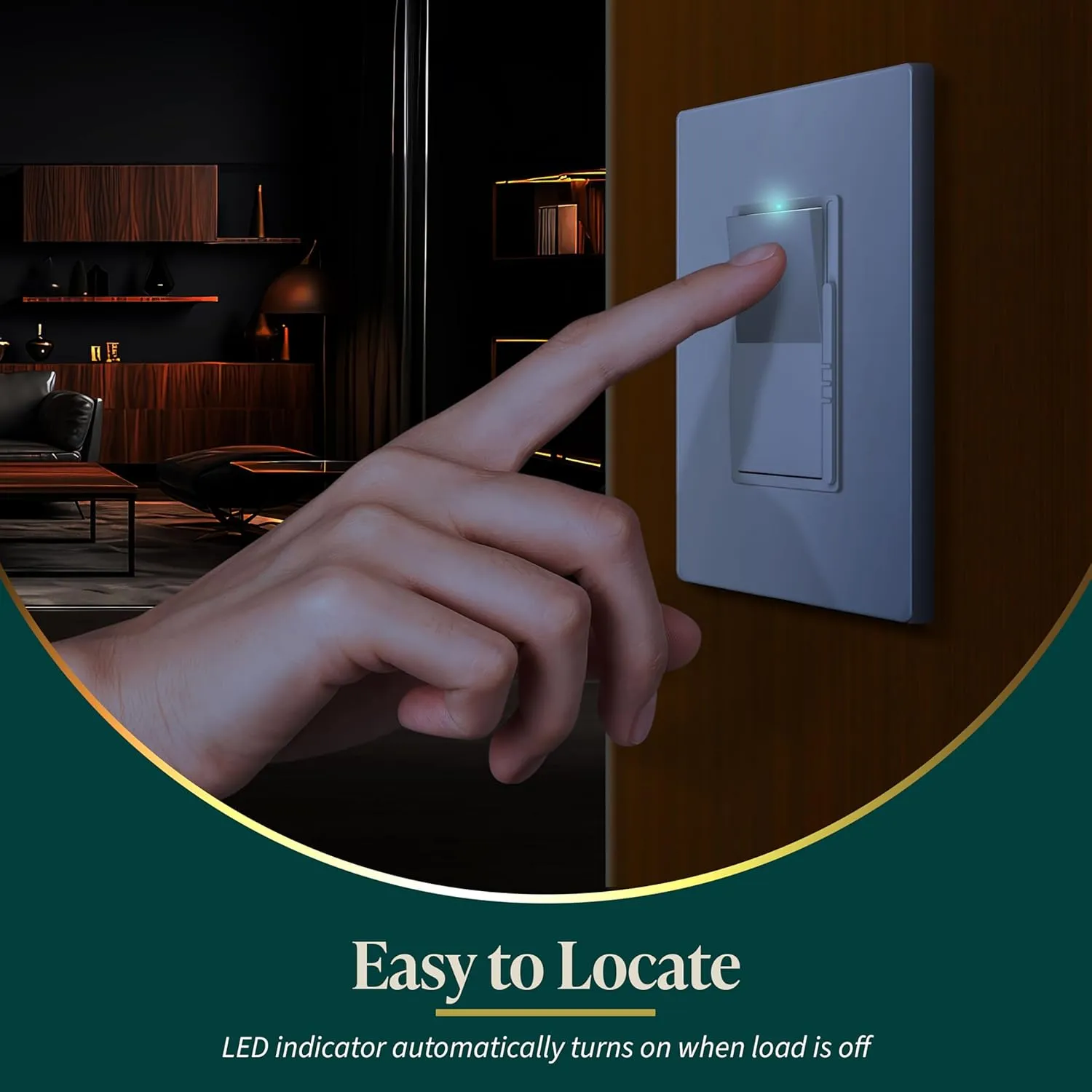 TOPGREENER Digital Dimmer Paddle Light Switch for Dimmable 300W LED/CFL Lights, Single Pole/3-Way, Modern Upgrade,LED Slide Dimmer, Wall Plate Included, UL Listed, White,10 Pack