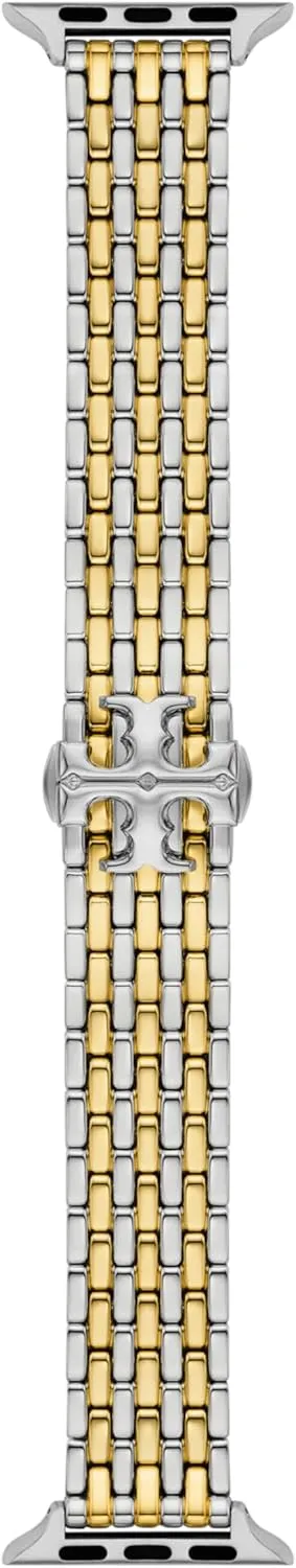 Tory Burch Women's Eleanor Designer Interchangeable Band for Apple Watch® Compatible with Series 1-9 or SE Apple Watch®