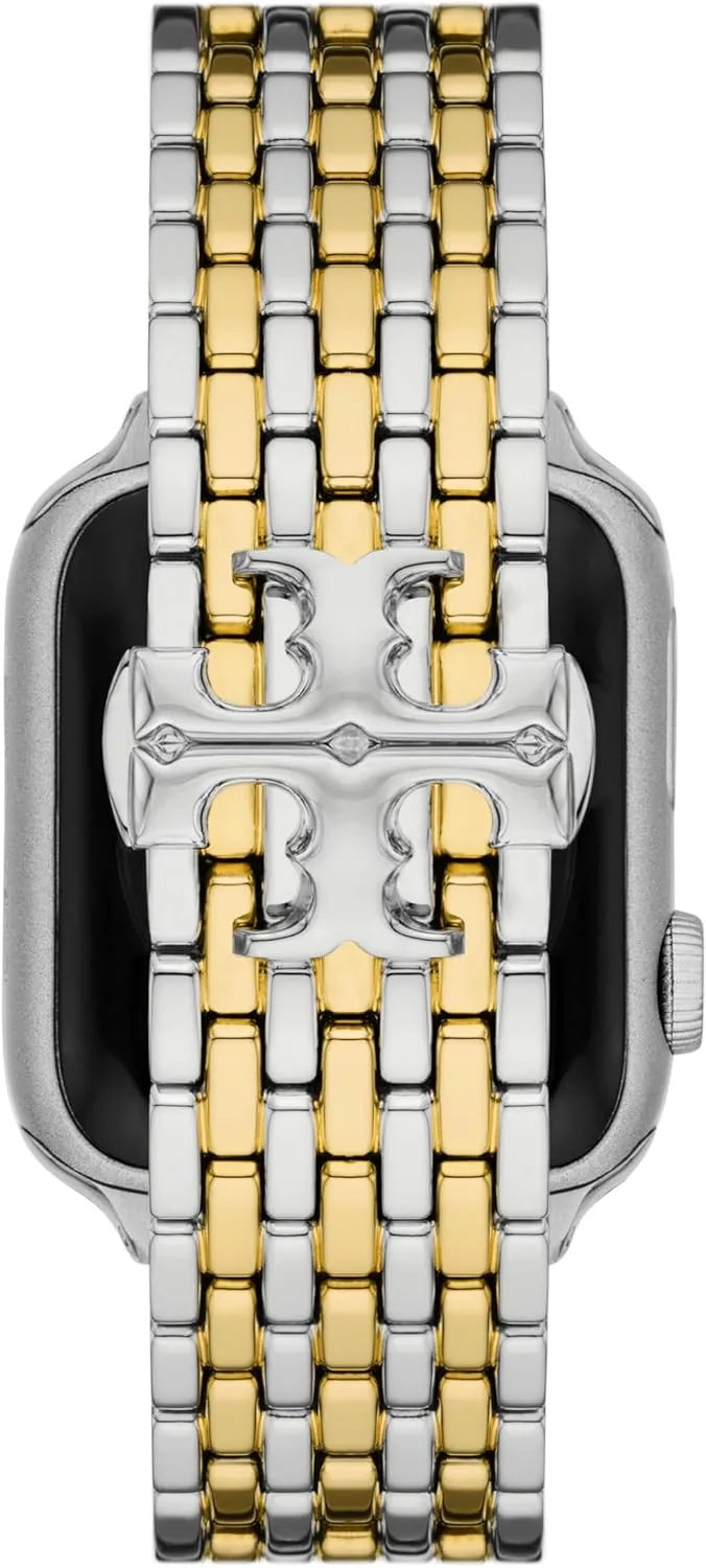 Tory Burch Women's Eleanor Designer Interchangeable Band for Apple Watch® Compatible with Series 1-9 or SE Apple Watch®