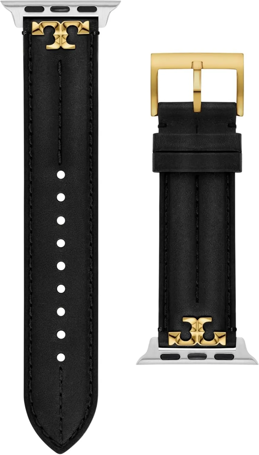 Tory Burch Women's Kira Designer Interchangeable Band for Apple Watch® Compatible with Series 1-9 or SE Apple Watch®