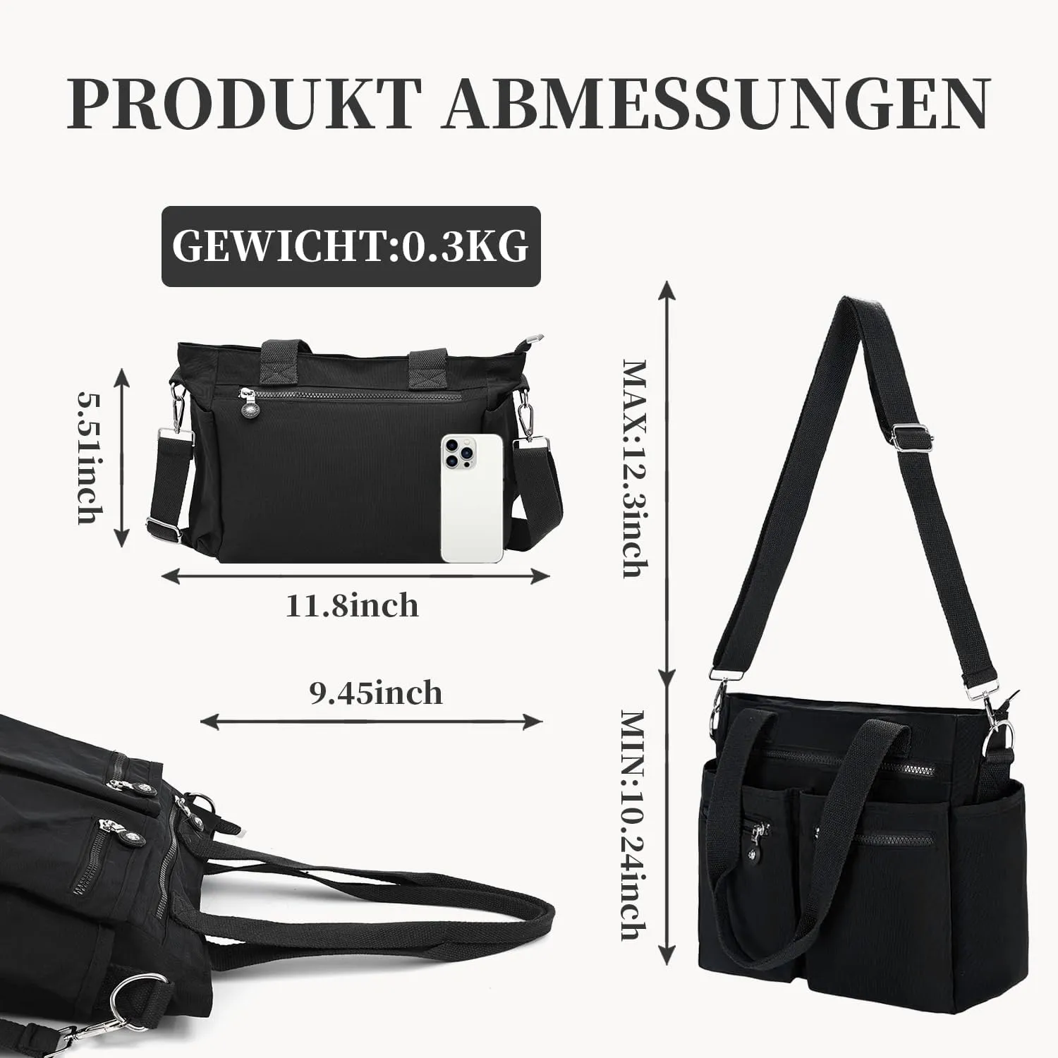 Tote Bag for Women Work Handbags for Women Crossbody Bags with Multiple Pockets