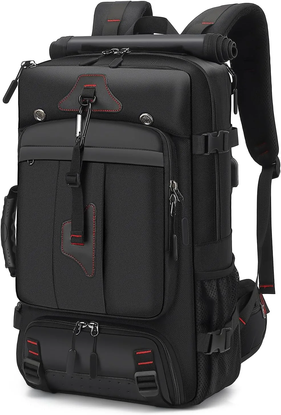Travel Backpack for Men, 50L Large Carry on Backpack Durable Convertible Duffle Bag Fit for 17 Inch Laptop with Shoe Compartment, Wet Pocket