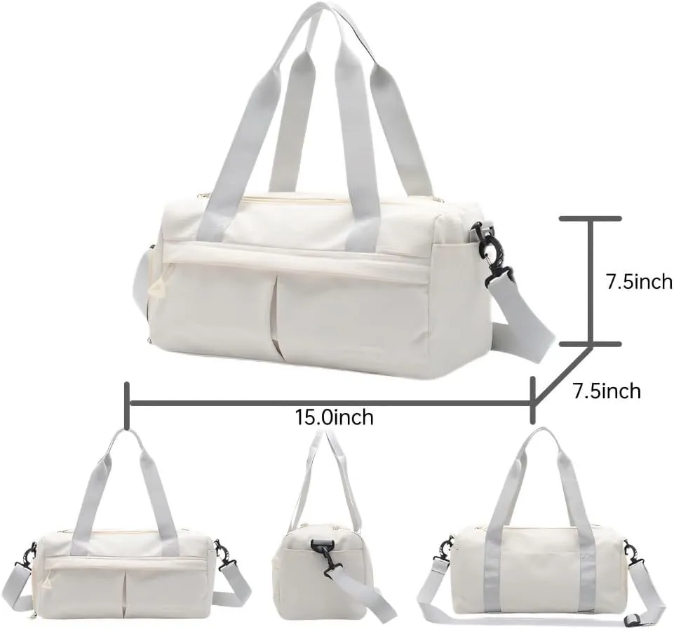 Travel Bag for Women with Shoe Compartment, Weekender Bag Gym Bag for Women, Dry-Wet Separation, Multifunctional Large Capacity and Premium Oxford Fabric (Pink)