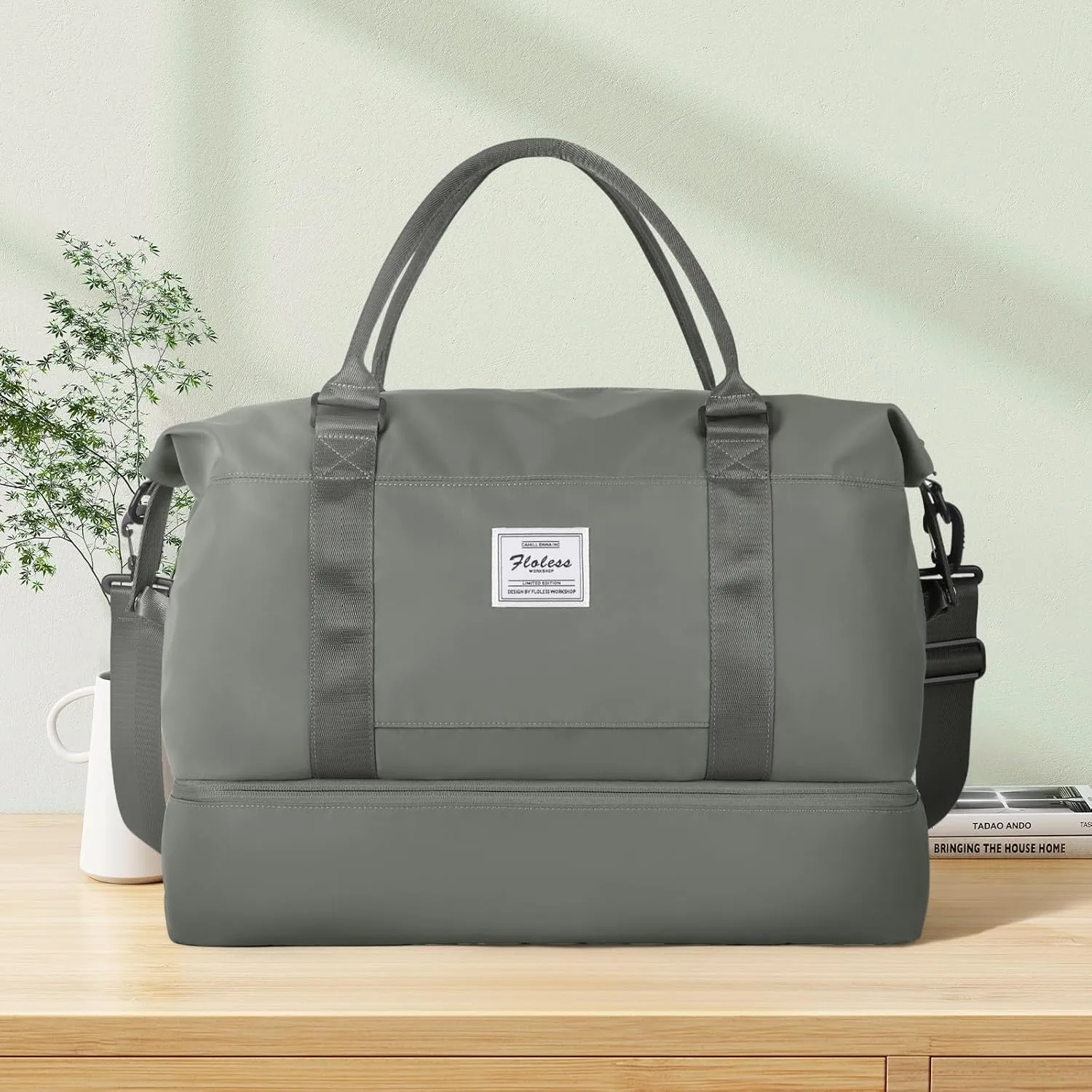 Travel Duffel Bag with Shoes Compartment, Overnight Weekender Bags for Women,Carry on Personal Item Bag