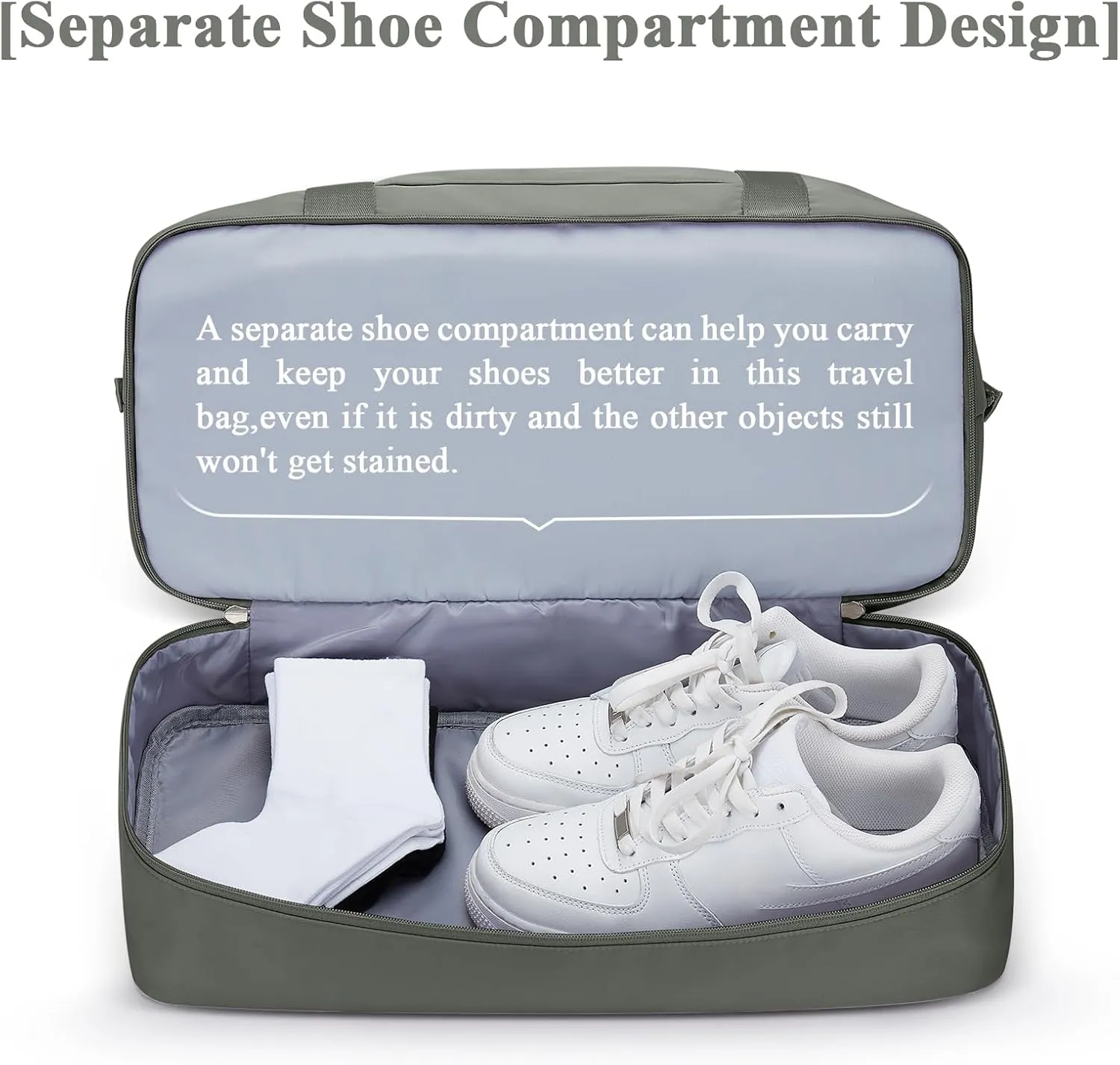 Travel Duffel Bag with Shoes Compartment, Overnight Weekender Bags for Women,Carry on Personal Item Bag
