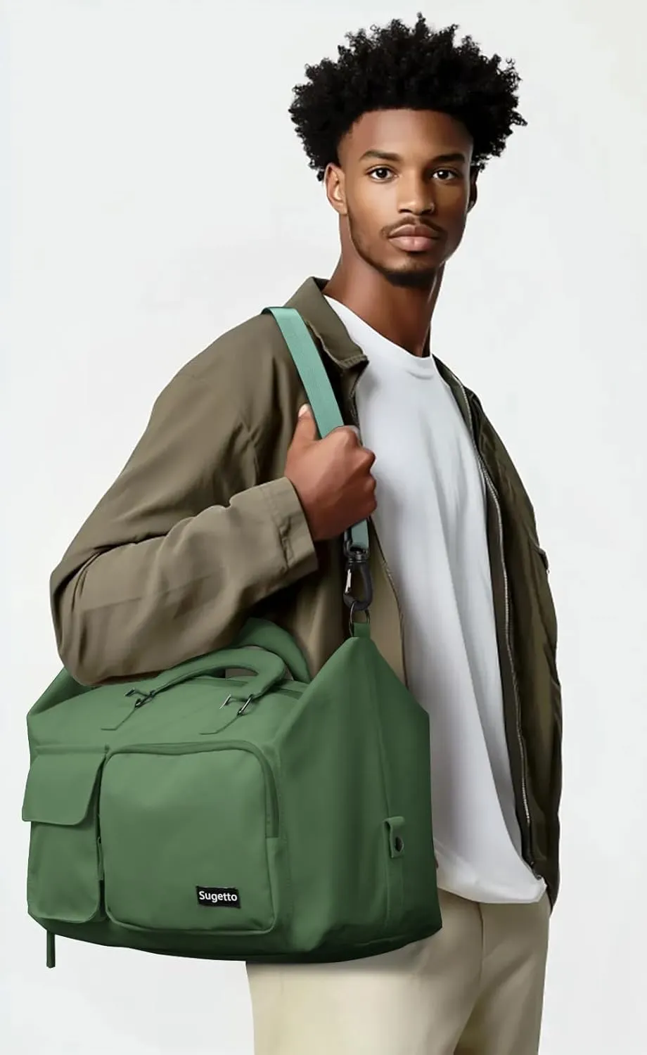 Travel Duffle Bag Carry On Weekender Bags for women, Duffel bag Small Gym Bag for Women men with Shoe Compartment