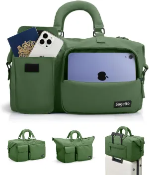 Travel Duffle Bag Carry On Weekender Bags for women, Duffel bag Small Gym Bag for Women men with Shoe Compartment