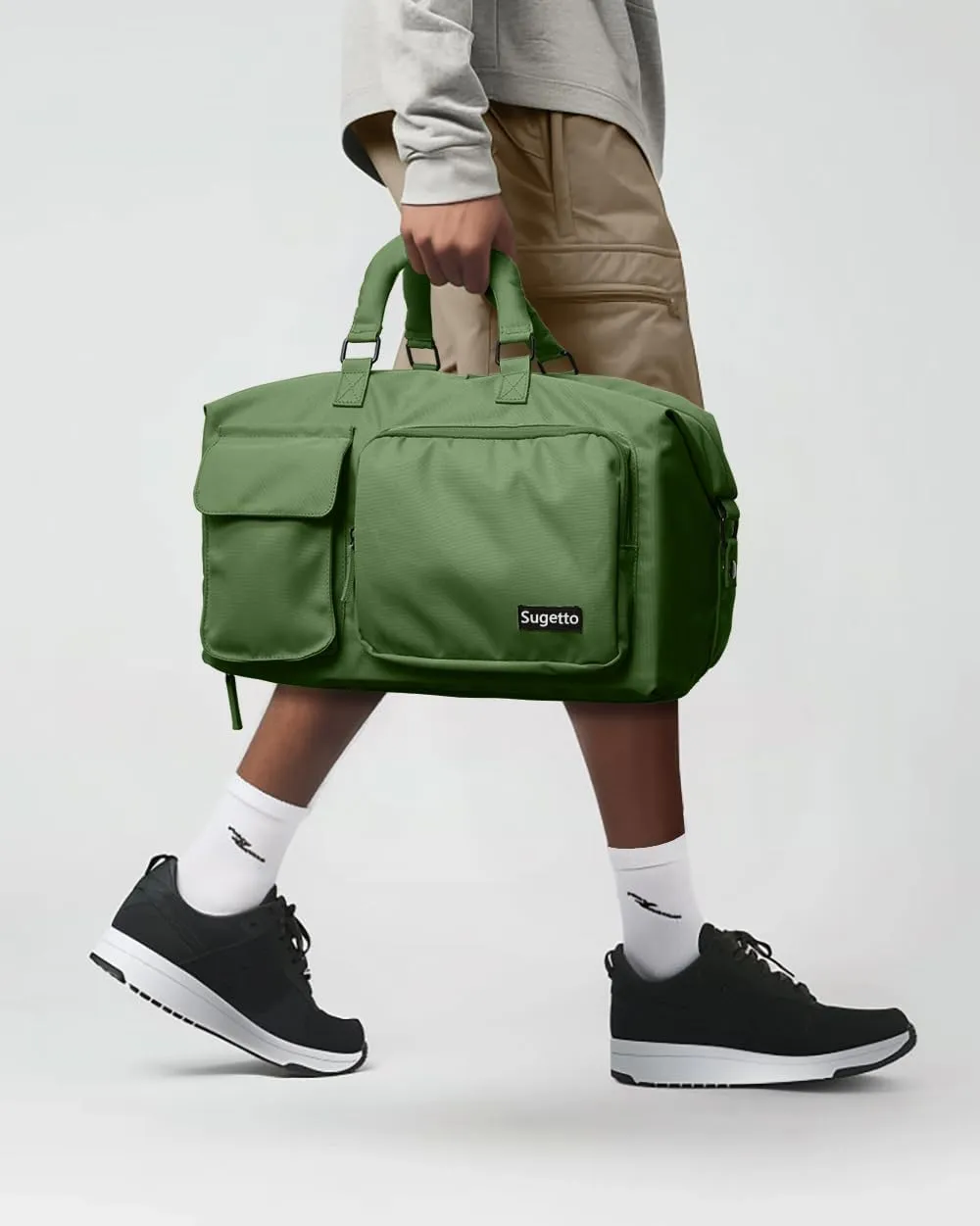 Travel Duffle Bag Carry On Weekender Bags for women, Duffel bag Small Gym Bag for Women men with Shoe Compartment
