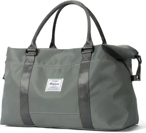 Travel Gym Bag for Women, LANBX Tote Bag Carry on Luggage Sport Duffle Weekender Overnight Bags with Wet Pocket (B-Olive Green)