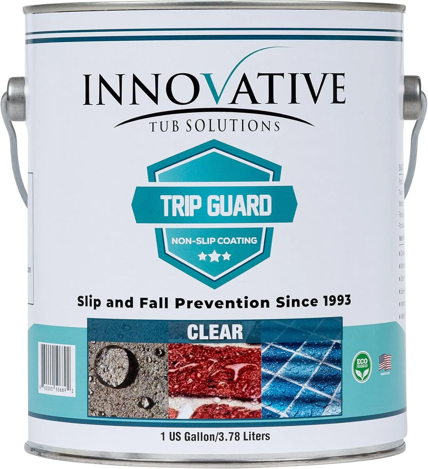 Trip Guard Non Slip Coating- Clear Multi Surface Anti Slip for Floors, Stairs, Walkways, Brick and Concrete - Sealer, Waterproofs, Protects