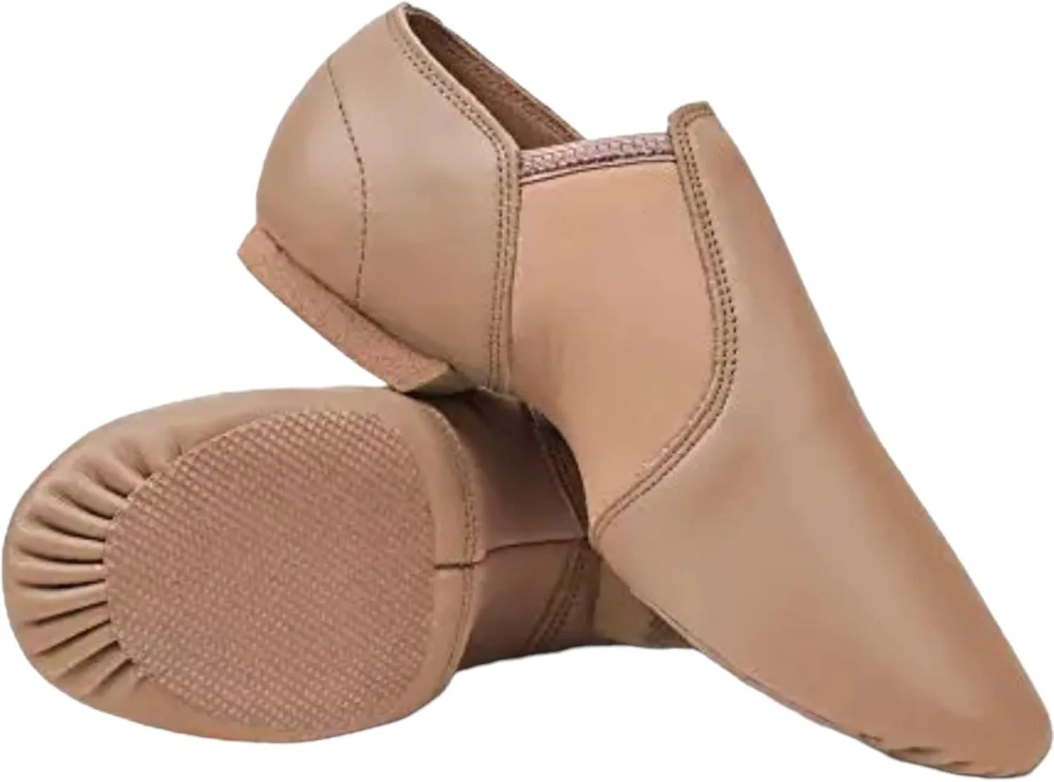TW Leather Upper Slip on Jazz Shoes for Girls