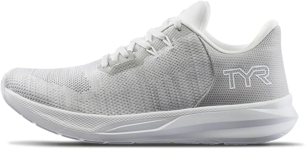 TYR Unisex Techknit RNR-1 Trainer Running Shoes Sneaker, White Heather, 11.5 US Men