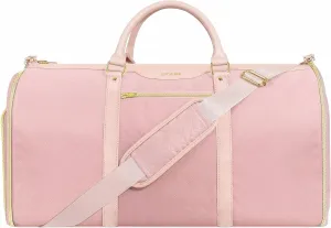 Ultimate 3-in-1 Garment Duffel Bag – Wrinkle-Free, Spacious 50L Capacity, Waterproof, Ideal for Business Trips & Weekend Getaways (QPink)